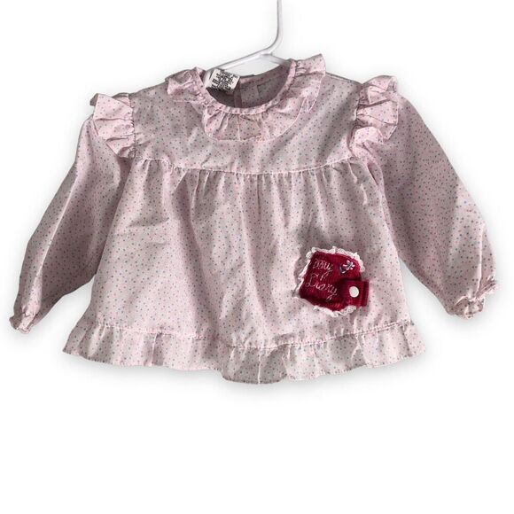Vintage Mayfair Girls Size 18 Months Blouse Floral Collar Ruffles‎ Secret Diary - Picture 1 of 9